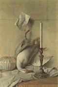 Still Life with White Duck (mk08) Jean Baptiste Oudry